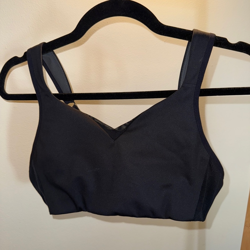 Brooks Black Sports Bra with Racerback Design